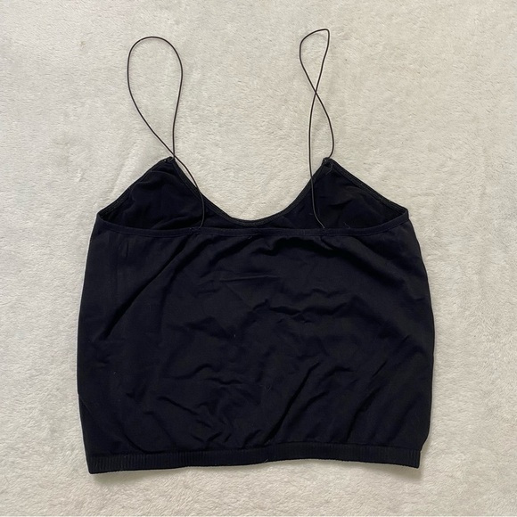Free People intimately black string crop tank top size M/L - Picture 3 of 4